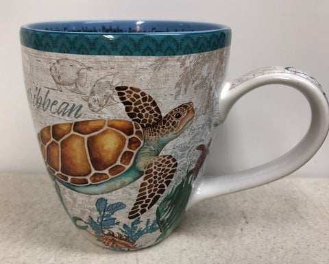 The Journey Begins Caribbean Turtle Mug