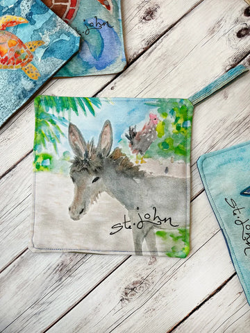 Hibiscus Jazz Pot Holder - Baby Donkey