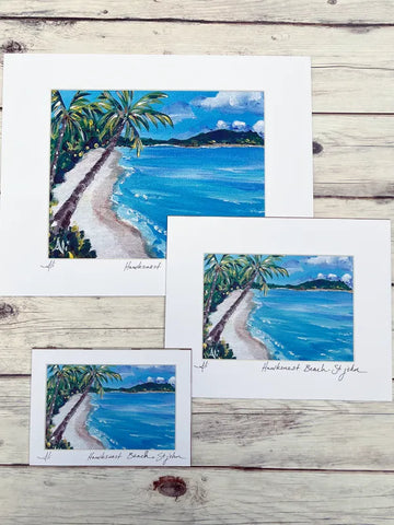 Hawksnest Beach St. John VI Matted Print