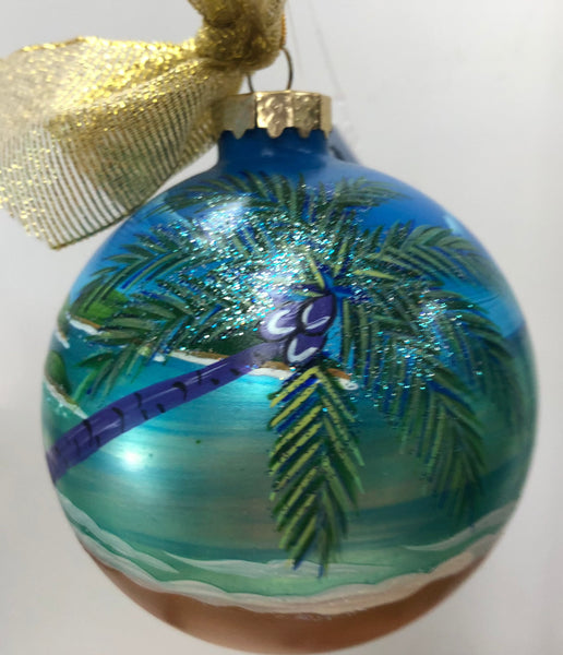 Palm Fantasy Glass Ball Ornament