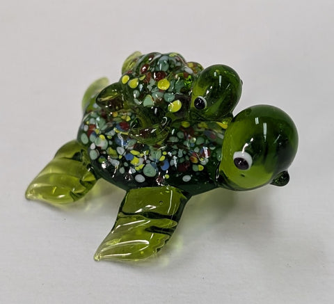 Mini Glass Double Turtle