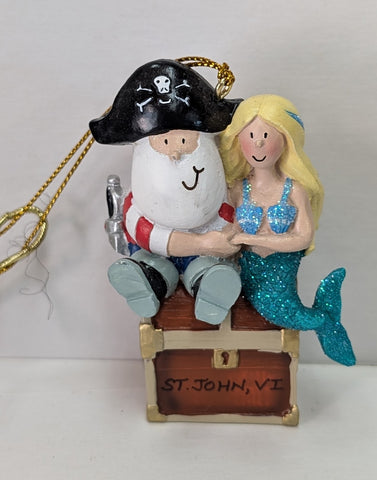 Pirate Santa St. John, VI Ornament