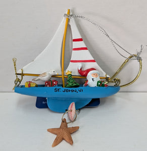 Santa Sail St. John, VI Ornament