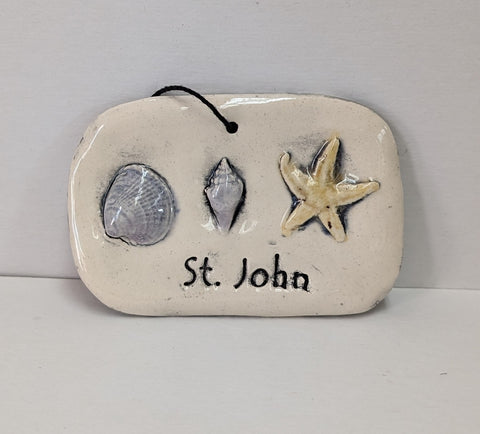 Handcrafted St. John, VI Shells Ornament