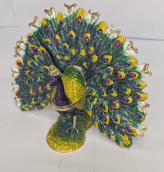 Small Peacock Jewelry Box