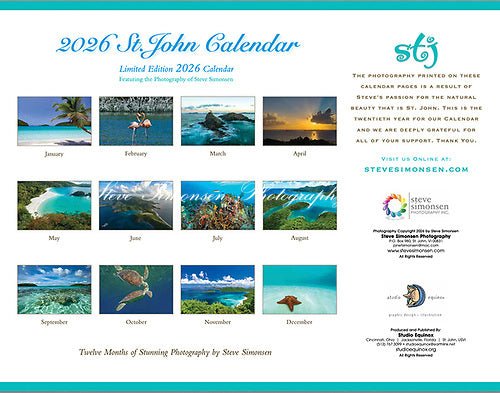 PRE-ORDER: 2026 St. John Calendar by Steve Simonsen