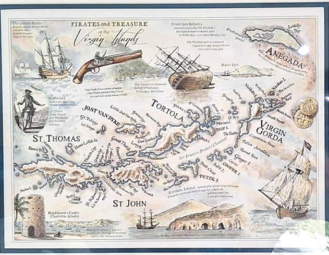 Virgin Islands Pirates Map in Tube