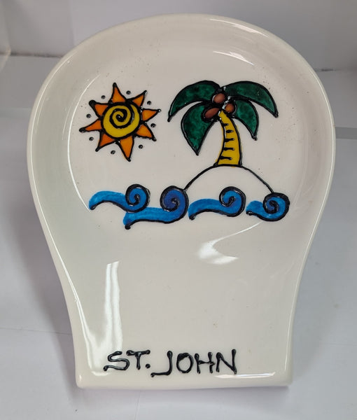 Oblong Hand painted Spoonrests by Stephanie "Stepho" Clarke