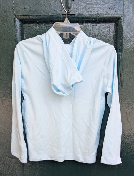 Blue Hatchlings Design Long-Sleeved Hooded Youth Sun Shirt