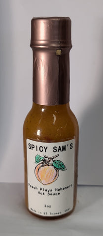 Spicy Sam Peach Playa Habanero Hot Sauce