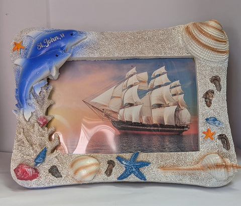 Dolphin Landscape Photo Frame