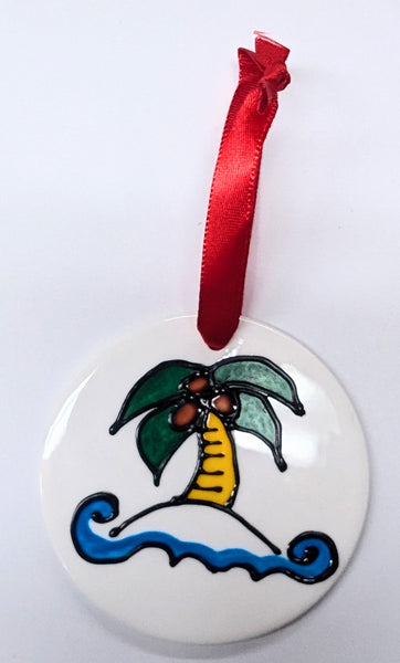 Stepho Hand Painted Picture Ceramic Disc Ornaments
