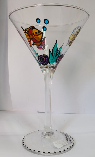 Hand-Painted Martini Glasses by Stepho