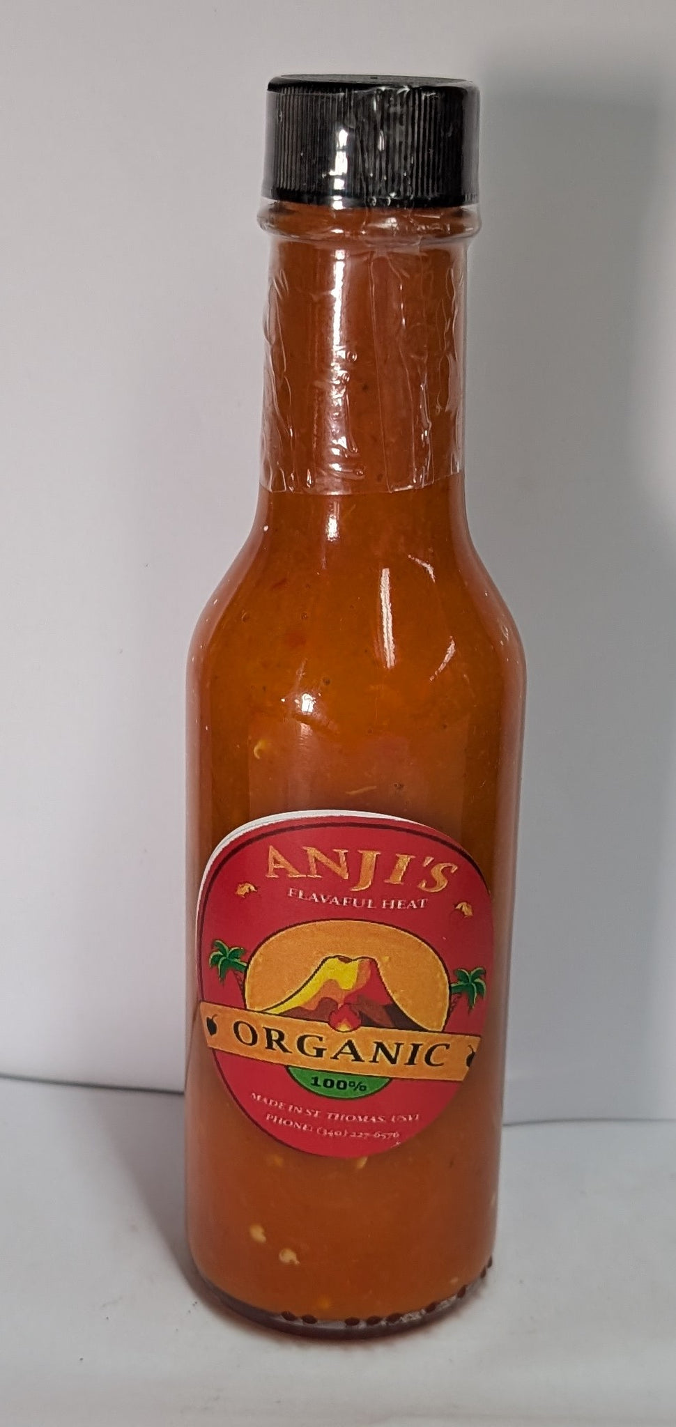 Anji's Flavaful Heat Hot Sauce Medium Scotch Bonnet Rojo