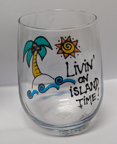 Hand-Painted Stemless Wineglasses by Stepho