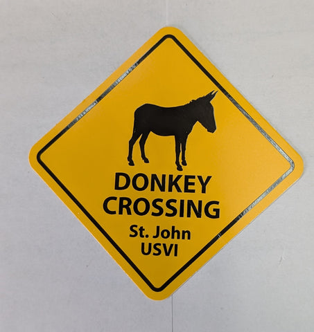 Donkey Crossing St. John, USVI Sticker