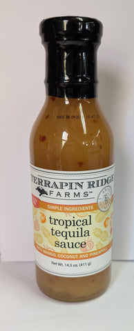 Tropical Tequila Sauce with Mango, Coconut and Pineapple