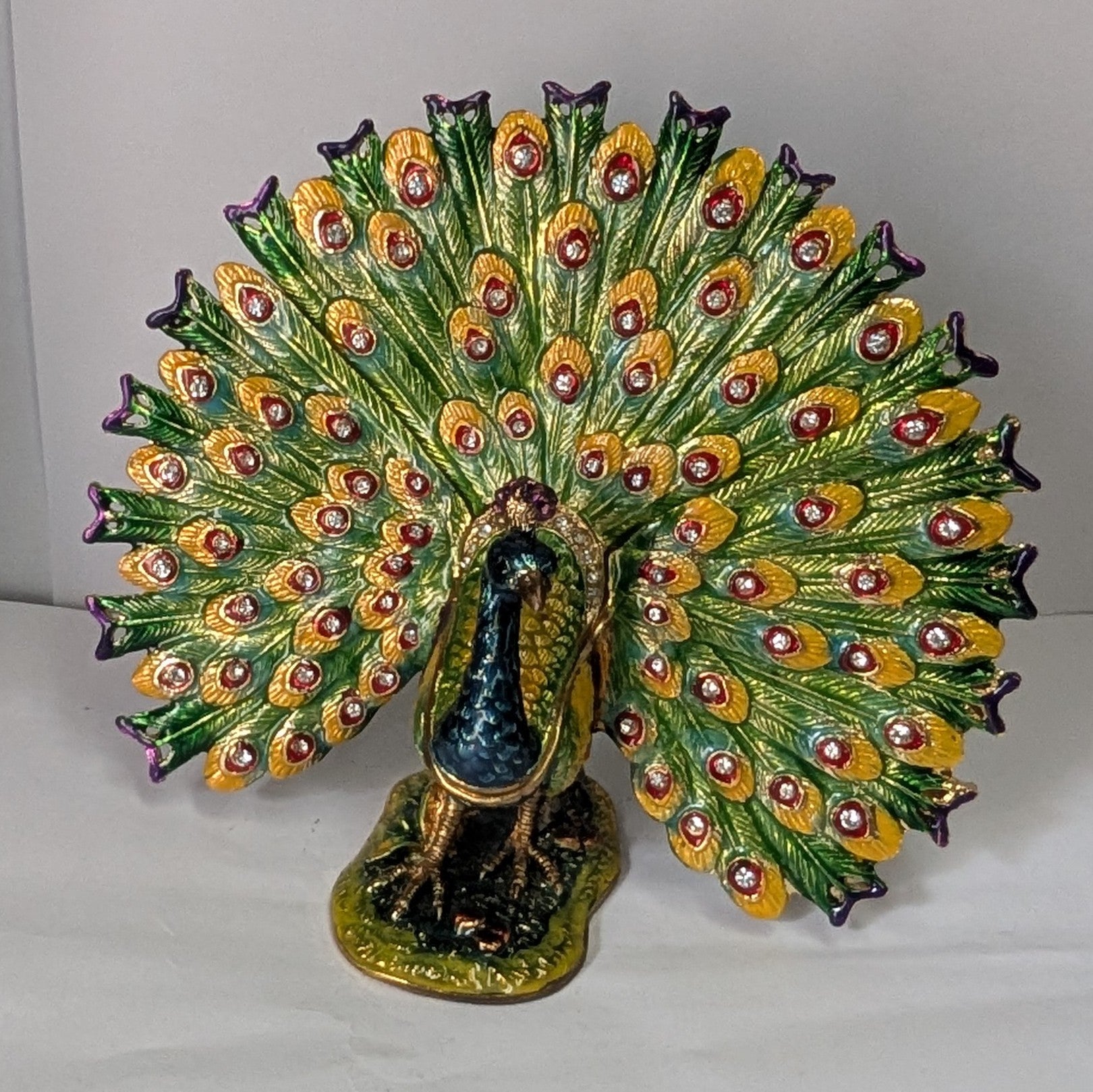 Large Peacock Jewelry Box