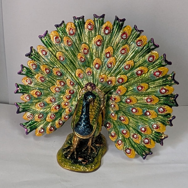Large Peacock Jewelry Box