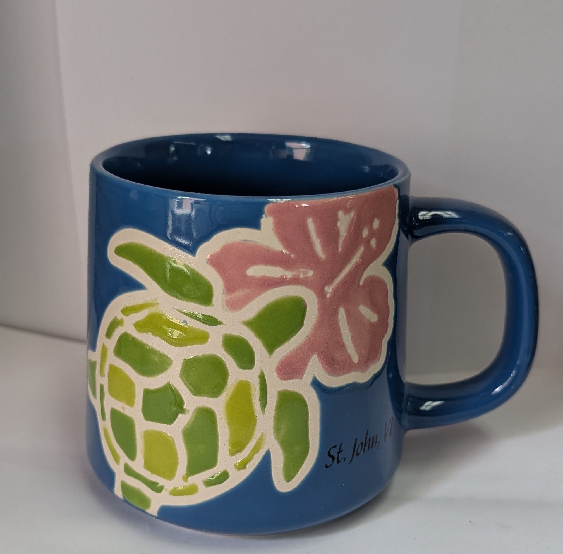 Hibiscus Turtle Artisan Mug