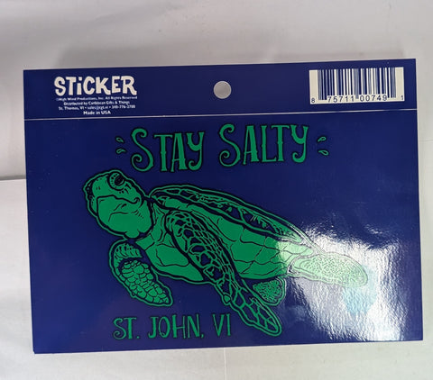 Stay Salty Turtle St. John, VI Sticker