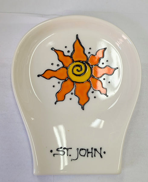 Oblong Hand painted Spoonrests by Stepho
