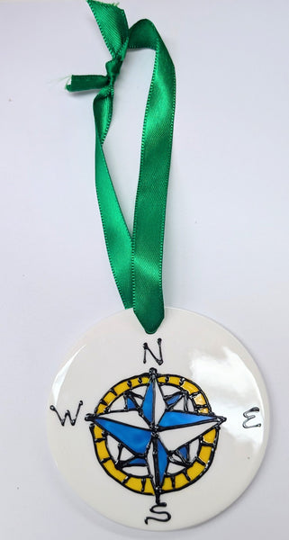 Stepho Hand Painted Picture Ceramic Disc Ornaments