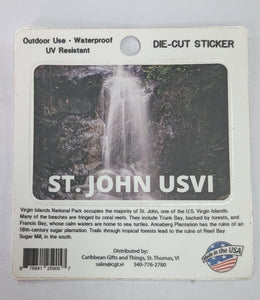 Waterfall St. John, USVI Die-Cut Sticker