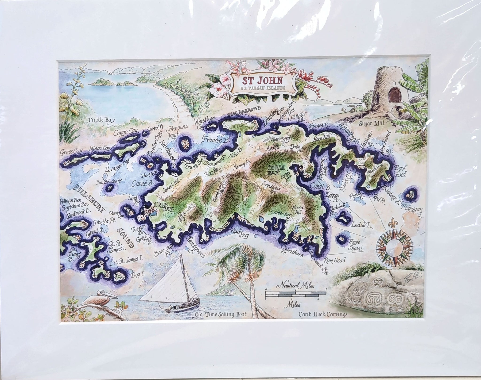 St. John Map by Roger Ellis