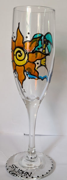 Hand-Painted Champagne Glasses by Stepho