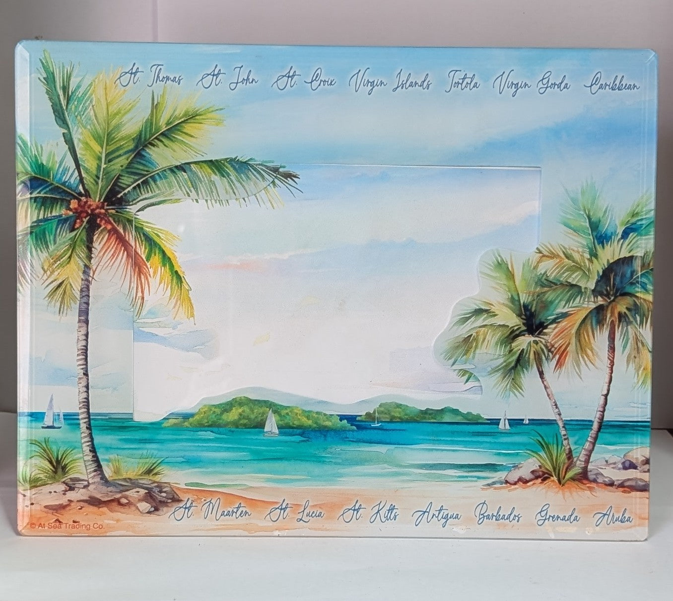 Easy Like Sunday Morning Glass Photo Frame