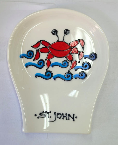 Oblong Hand painted Spoonrests by Stepho