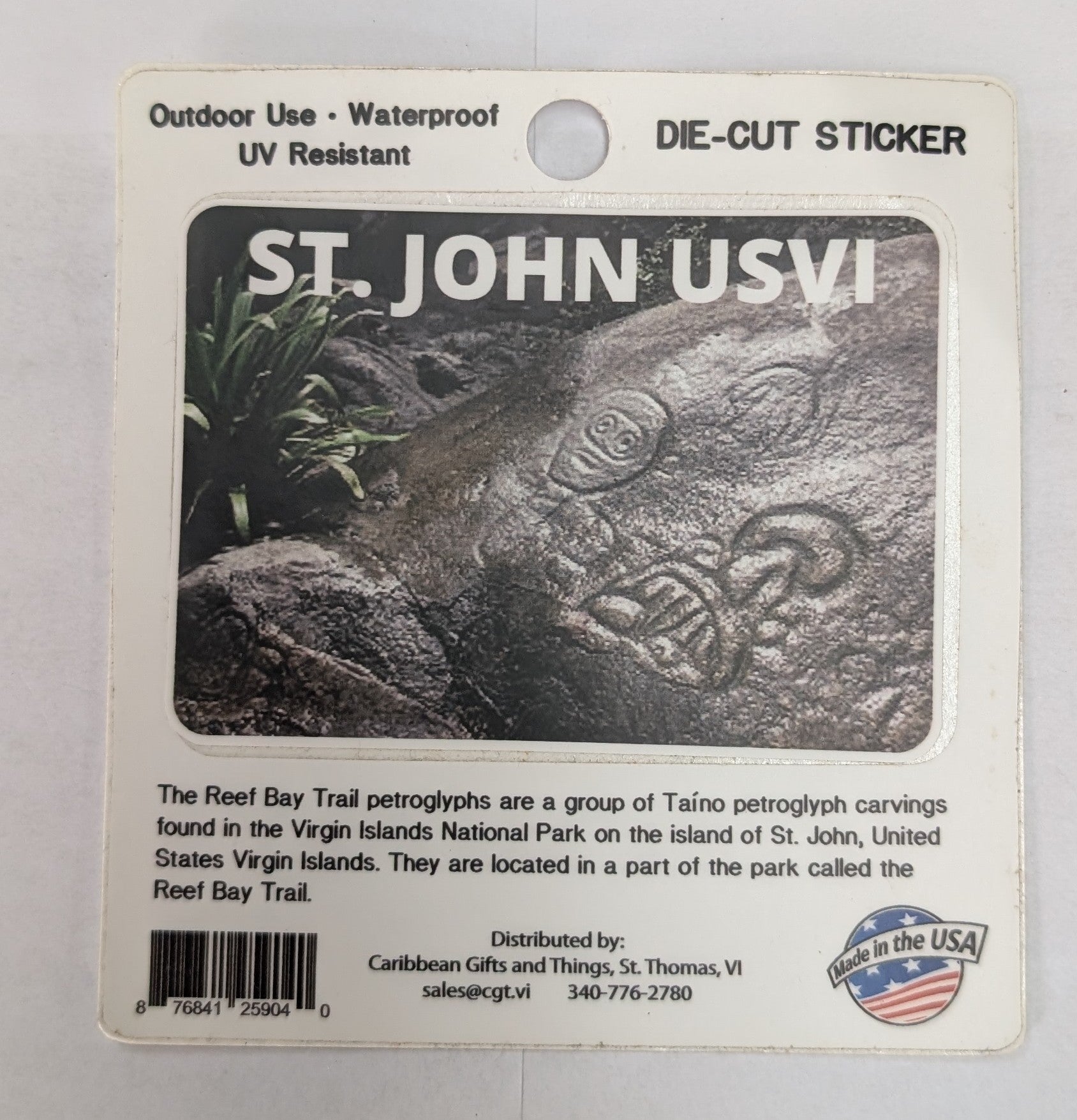 Petroglyph St. John, USVI Die-Cut Sticker