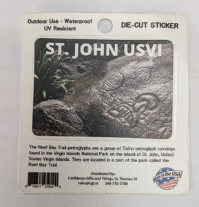 Petroglyph St. John, USVI Die-Cut Sticker