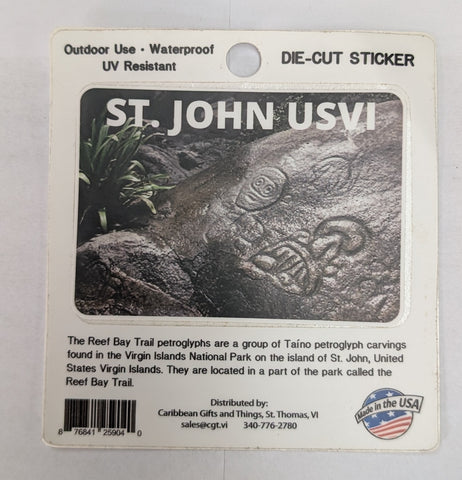 Petroglyph St. John, USVI Die-Cut Sticker