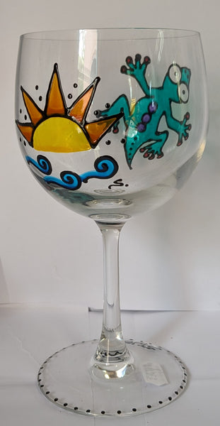 Hand-Painted Universal Wine Glasses by Stepho