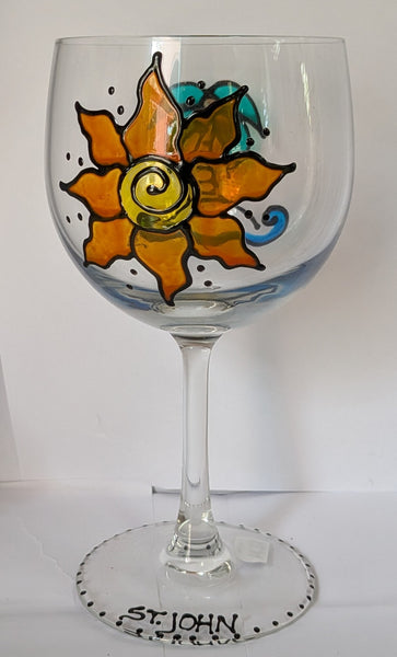 Hand-Painted Universal Wine Glasses by Stepho
