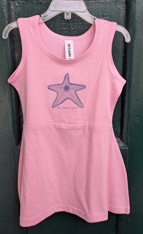 Pink A-Line St. John USVI Starfish Youth Dress