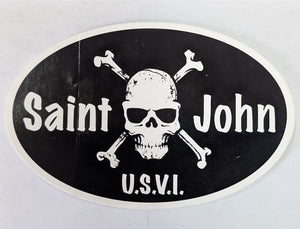 Skull and Crossbones St. John, USVI Sticker
