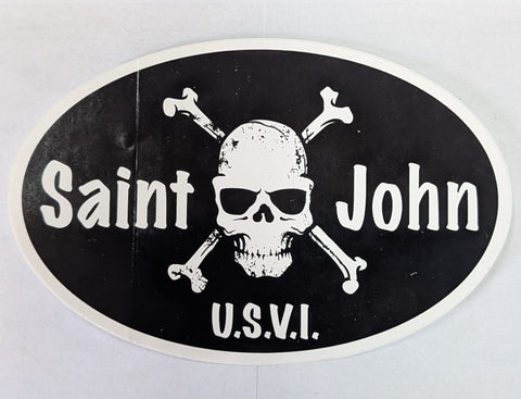 Skull and Crossbones St. John, USVI Sticker