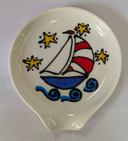 Hand-Painted Tea Bag Plates by Stepho