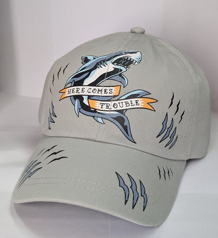 Here Comes Trouble Shark Youth Baseball Cap