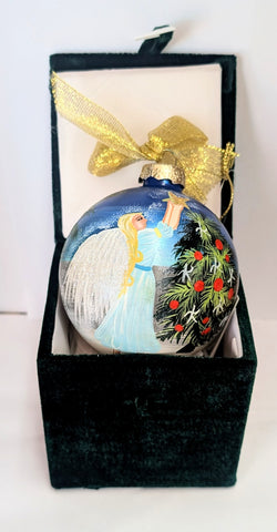 Hand Painted Glass Ball Christmas Wish Ornament - St. John, VI
