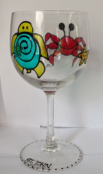 Hand-Painted Universal Wine Glasses by Stepho