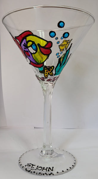 Hand-Painted Martini Glasses by Stepho