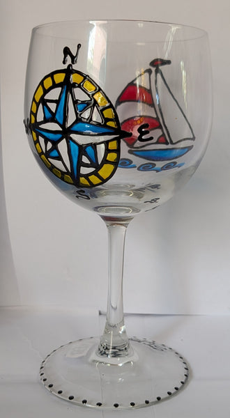 Hand-Painted Universal Wine Glasses by Stepho
