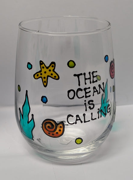 Hand-Painted Stemless Wineglasses by Stepho