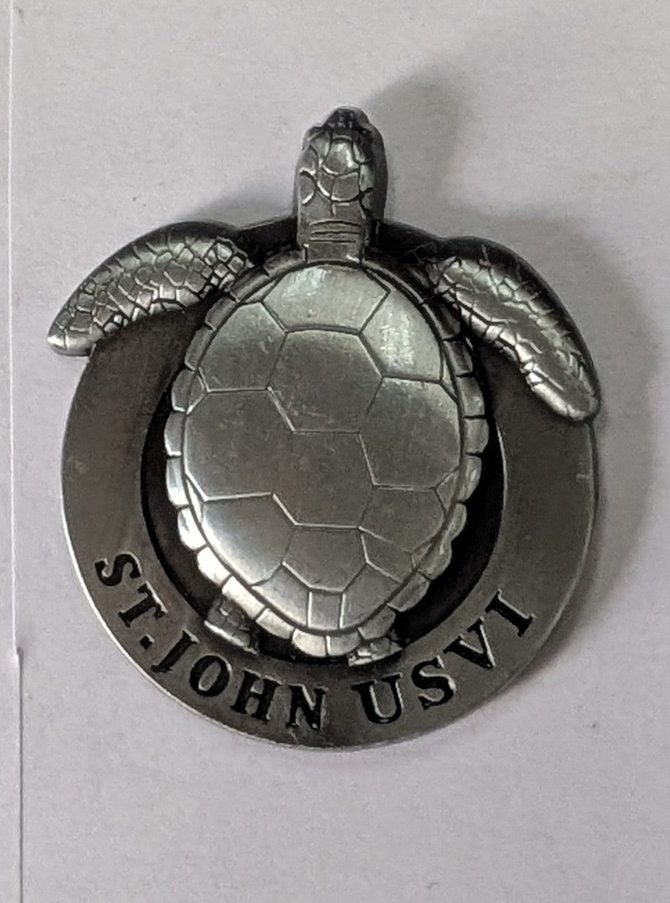 Metal Turtle St. John VI Magnet