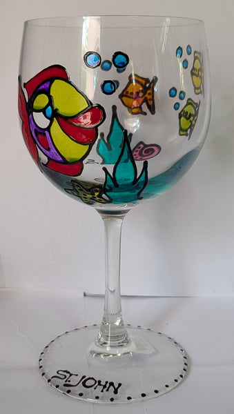 Hand-Painted Universal Wine Glasses by Stepho