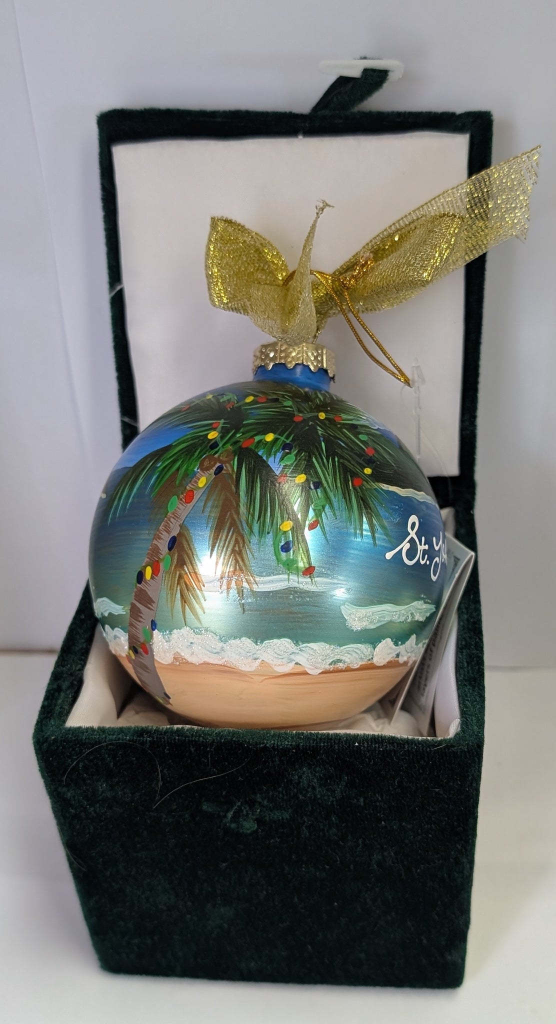 Hand Painted Warm Wishes Ornament - St. John, VI